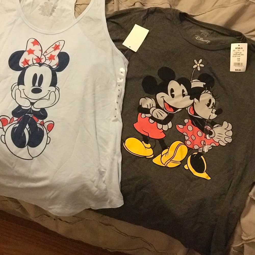 Mickie and Minnie Mouse shirts